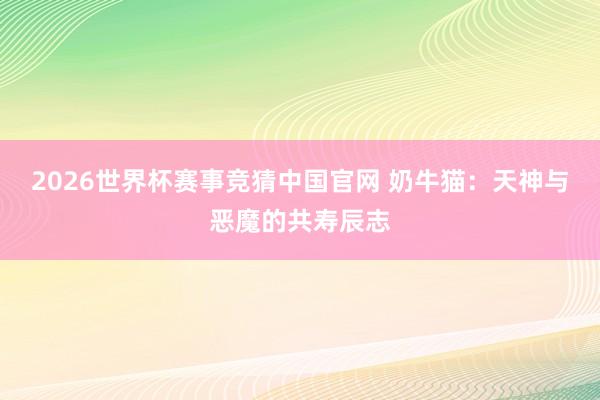 2026世界杯赛事竞猜中国官网 奶牛猫：天神与恶魔的共寿辰志