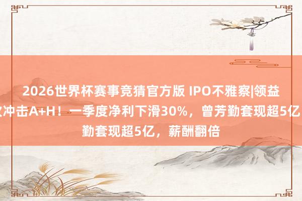 2026世界杯赛事竞猜官方版 IPO不雅察|领益智造第三次冲击A+H！一季度净利下滑30%，曾芳勤套现超5亿，薪酬翻倍