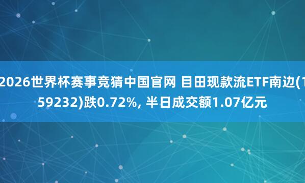 2026世界杯赛事竞猜中国官网 目田现款流ETF南边(159232)跌0.72%， 半日成交额1.07亿元